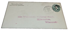 MARCH 1896 C&NW CHICAGO & NORTH WESTERN ELAND & MERRILLON RPO HANDLED ENVELOPE picture