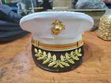 USMC Officer's Visor Service Cap or Hat w/EGA Device - Sz: 6 3/4 picture