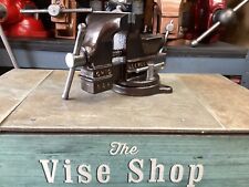 RESTORED VINTAGE COLUMBIAN BENCH VISE  C43 1/2  USA  3 1/2 JAWS 17 LBS picture
