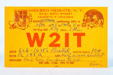 1948 Amateur Ham Radio QSL Card Jackson Heights New York W2IT Ken Crombie picture