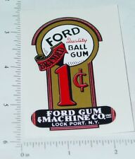 Ford 1c Ball Gum Vending Machine Replacement Sticker V-77 picture