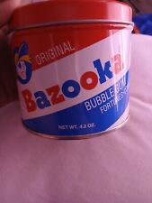 Vintage 1993 Topps Original Bazooka Bubble Gum Tin Empty 4.2 Ounce picture
