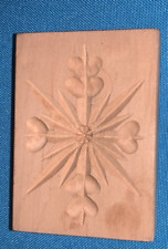 Vintage Christmas Snowflake Carved Wood SPRINGERLE Cookie Mold picture