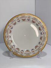 Vintage Jean Pouyat Limoges Gold Rimmed Hand Painted Salad Plate 8 1/2” picture