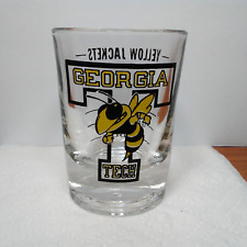 Vintage Georgia Tech Yellow Jackets Cocktail Glass Rivals Highball 3 oz picture