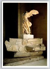 Postcard France Paris Louvre Victoire de Samothrace Winged Sculpture  picture