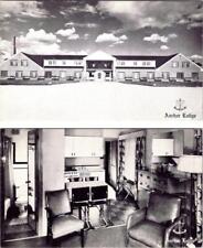 2~B&W Postcards Lorain, OH Ohio  ANCHOR LODGE HOTEL & ROOM/KITCHENETTE Roadside picture