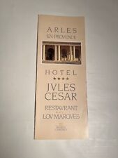 Vntg Jules Cesar Hotel Restaurant Brochure Arles France Souvenir Map French HTF picture
