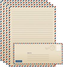 Better Office Products Vintage Airmail Stationery Paper Set, 100-Piece Set picture