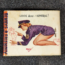 VINTAGE MATCHBOOK COVER - PINUP GIRL - LOOK HERE ADMIRAL - GROCERY - TENNESSEE picture