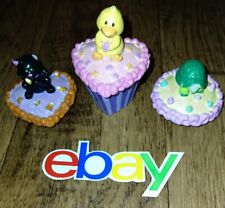 3 Pc Lot Claire's Cupcake Cutie #13 Yellow duck Cat Turtle heart shaped 2007 picture