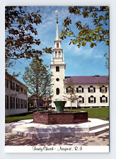 Trinity Church Newport Rhode Island Vintage 4x6 Postcard OLP12 picture
