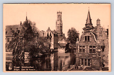 Vintage Postcard Brugge Rozenhoedkaii Bruges Quai du Rosaire picture