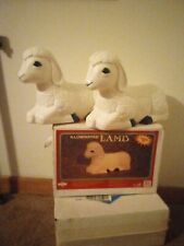 VTG PAIR (2) GRAND VENTURE ILLUMINATED LAMBS BLOW MOLDS IN BOX picture