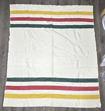 Vintage Pearce Woolrich Hudson Bay Point Style Wool Stripe Camp Blanket 80x70 picture