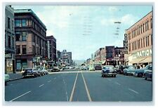 1956 A Street Scene of Superior Wisconsin WI Vintage Posted Postcard picture