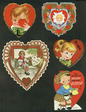Ten different heart motif Valentine cards 1930s-1960s Lot 15-03 picture