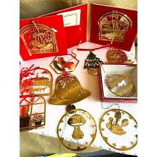 24K Gold Finish Nations Treasures Ornament Collection Lot of 11 Pc picture