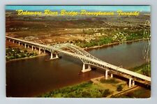 Turnpike PA-Pennsylvania Delaware River Bridge  Vintage Souvenir Postcard picture
