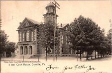 Postcard- Montour County Court House, Danville, PA c1905 posted 1907 upside down picture
