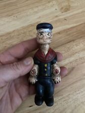 Popeye Cast Iron Piggy Bank METAL Navy Collector Patina Figurine Paperweight WOW picture