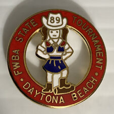 Vintage FWBA 1989 State Tournament Dayton Beach Enamel Lapel Hat Pin picture