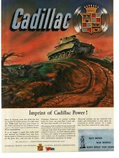 1945 Cadillac V8 engines M-24 Chaffee Light Tank on German battlefield WWII Ad 1 picture
