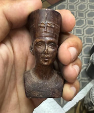 RARE ANCIENT EGYPTIAN ANTIQUITIES Head Pharaonic Queen Nefertiti Egypt BC picture