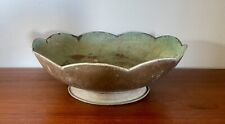 Hector Aguilar for  Taxco Circa 1950 Large Copper Scalloped Bowl 15” picture