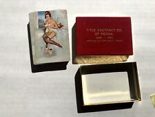 1968 Playing Cards with Pinup Girl by Fritz Willis w/ Original Velvet Box picture