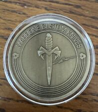 Marfione Custom Knives Custom Antique Bronze Hustle Challenge Coin picture