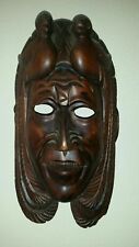 BEAUTIFUL  HAND CARVED TRIBAL MASK WOOD ONE OF A KIND picture