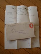 October 27, 1908 – URBANA WINE COMPANY BUSINESS LETTER & STAMPED ENVELOPE picture