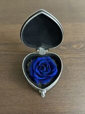 Silver Antique Style Case With Blue Rose picture