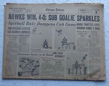 March 11, 1968 Chicago Tribune Newspaper Section; BLACK HAWKS, Jackie Kennedy  picture