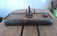Antique Vintage Miller company Metal Tin square  Oil Lamp USA picture