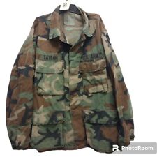 USGI Military BDU Camo Combat Shirt Blouse Patches Small Short Imperfections picture