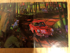 MISC561 1966 Chimney Rock Hill Climb Art Work Poster Porsche July 1966 2page 1pc picture