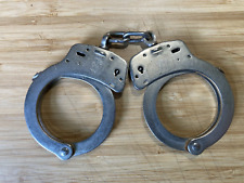 Vintage Smith and Wesson Double Lock M-100 Police Hand Cuffs picture