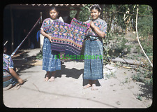 1940's Original Slide, Women Weavers in Guatemala Showing Their Wares picture