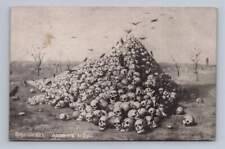 Pile of Skulls ~ Antique Macabre Russian Death Art PC Vasily Vereshtagin ~1910s picture