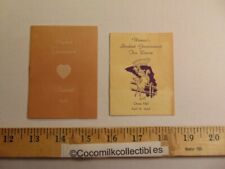 Vintage Lot of (2) 1946 Bates College Student Government Mini Programs Maine  picture