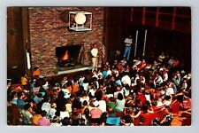 Rosman NC-North Carolina, Blyth Lodge At Wilds, Campfire c1981 Vintage Postcard picture