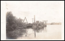 Downsville, New York, Dredging the River? Delaware Co, Real Photo Postcard RPPC picture