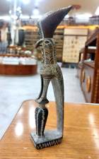 Egyptian Vintage Brown Horus Bc Ancient Stone Antique Pharaonic Statue Bazareg picture