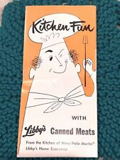 Vintage Advertising Kitchen Fun Libby’s Canned Meats Paper Emphemera Mary Hale M picture