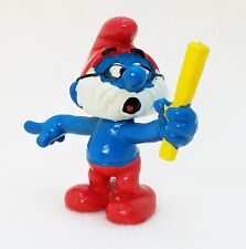 Papa Smurf Teacher with Ruler 1-SMURF Figurine PVC Vintage  40224 No Chalkboard picture