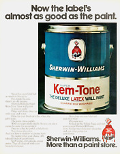 1971 SHERWIN WILLIAMS paint vintage PRINT AD wall latex  Kem Tone house picture