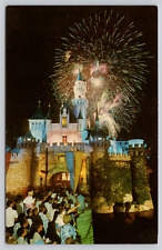 Disneyland After Dark Magic Kingdom Fireworks Castle, Anaheim, CA Postcard picture