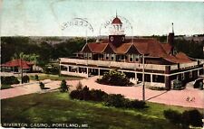 1907 Riverton Casino Building Exterior View Portland Maine ME Vintage Postcard picture
